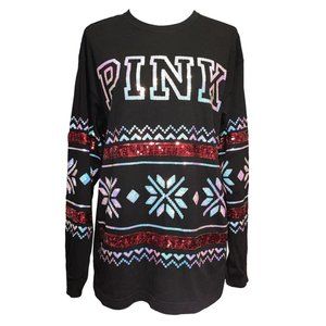 Pink Victoria’s Secret Sequin Winter Top